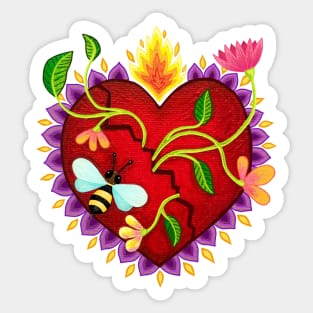 The Burning Heart of Love Sticker